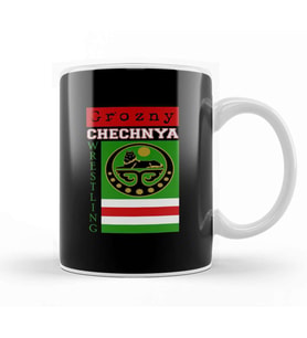 Grozny Chechnya Wrestling Flag Kupa Bardak Porselen