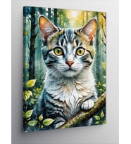 Kanvas Tablo Ormandaki Kedi