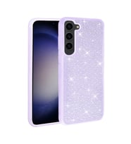 Lexroo Galaxy S23 Kılıf Parlak Taşlı Tasarım Ston Kılıf - Lila