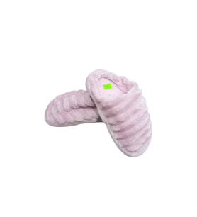Krem Yünlü Terlik (Pembe)