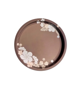 Premium Metal Yuvarlak Tepsi 35 cm – Özel Tasarım