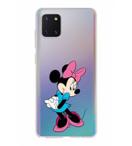 Samsung Galaxy A81  Kapak Minnie Mouse Tasarımlı Şeffaf Silikon Kılıf
