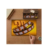 Sinema 3d Yazılı Film Şeridi Tasarımı 240 parça Ahşap Puzzle Ahşap Kutuda MP00456