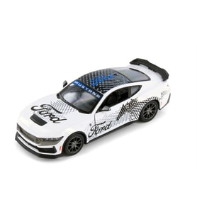 Kinsmart 1:36 Ölçek 2024 Ford Mustang Dark Horse Livery Edition Diecast Model Araç Beyaz