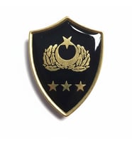 Minyatür Rütbe Subay Sağlık Sınıfı - Albay Rütbe (Siyah Zemin JANDARMA) (Haki)