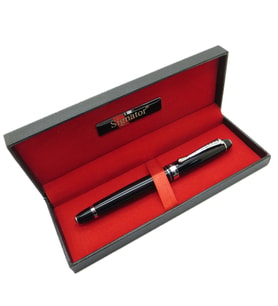 Signator® T557 Siyah Krom Roller Kalem  İsme Özel Kalem  Hediyelik Kalem (Karışık)