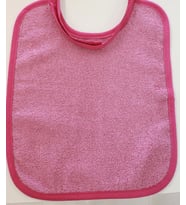 Ender Home Bebek Mama Önlüğü Bukle Biyeli Pamuklu Düz Havlu Bebek Önlük Pembe (Çok Renkli)