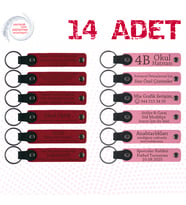 Kırmızı & Pembe, 14’lü Set, KişiselleştirilebilirAnahtarlık, Toplantı Katılımcılarına Hediye