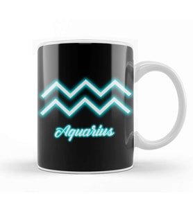 Aquarius Zodiac Sign Kupa Bardak Porselen