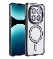 Mey İthalat® Redmi Note 15 4G Joke Simli Magneticsafe Kılıf - Siyah