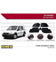 Ford Connect Havuzlu 3D Paspas Niken Siyah 2002-2009 Arası
