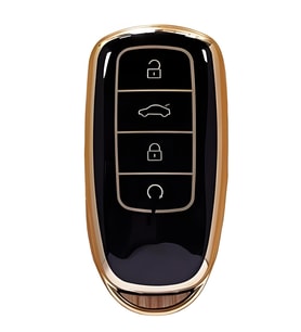 Chery Tiggo 8 Omoda 5 Tiggo 7 Uyumlu Anahtar Kumanda Kılıfı Oto Anahtarlık Siyah Gold