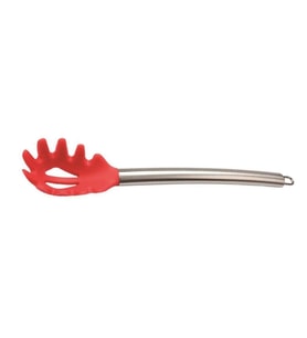 Silikon Spagetti Kaşığı Kırmızı - 32 cm