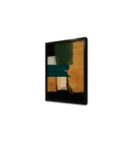 Sarı Yeşil Dekoratif Soyut Çerçeveli Mdf Tablo