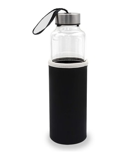 Siyah Özel Kılıflı 500Ml Su Matarası