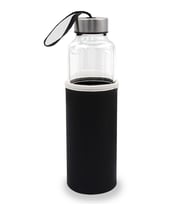 Siyah Özel Kılıflı 500Ml Su Matarası