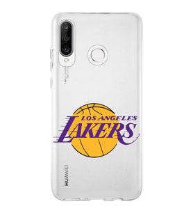 Huawei P30 Lite Uyumlu Kapak LA Lakers Tasarımlı Şeffaf Silikon Kılıf