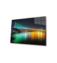 Miyrem Glasses Collection -A1^#  Istanbul Boğazı Manzara Cam Tablo (Çok Renkli)