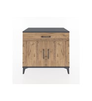 Hyperion Şifonyer 2 Raflı Tek Çekmeceli 2 Kapaklı 88x44x80 Antrasit-Çam