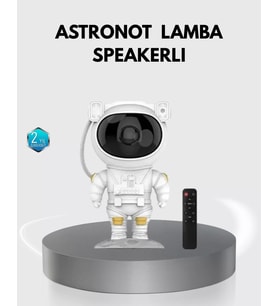 Astronot Şekilli Galaxy Projeksiyon Lambası Nebula Efektli Dekoratif Lamba