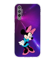 Huawei Nova 5t  Kamera korumalı Kapak Minnie Mouse Tasarımlı  Şeffaf Kılıf