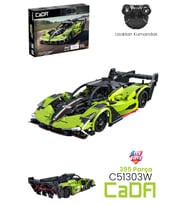 Cada Uzaktan Kumandalı Phantom Wing Sport Car (395 Parça) Oyuncak Yapım Seti Blok Araba -FFCADA-C51303W