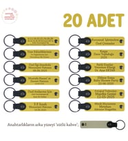 Sarı & Sütlü Kahve, Etkinlik Ajanslarına Promosyon Amaçlı, 20’li Set, Marka Yazılı Deri Anahtarlık