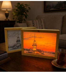 TABLOXY LED Tablo Masaüstü Işıklı Hediyelik Dekoratif KIZ KULESİ