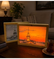 TABLOXY LED Tablo Masaüstü Işıklı Hediyelik Dekoratif KIZ KULESİ