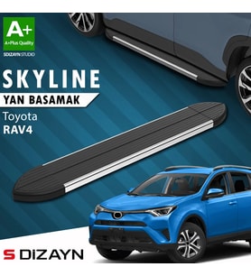 S-Dizayn Toyota Rav 4 4 Skyline Krom Yan Basamak 173 Cm 2013-2017 A+ Kalite