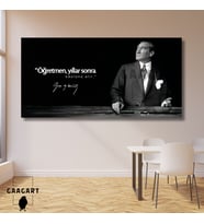 Panoramik Kanvas Makam Panosu Atatürk “Öğretmen, yıllar sonra ödülünü alır.”