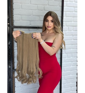 Luxury Maşa Dalgalı Yarımay+2 Yan Çıtçıt KüllüSarı Renk Model
