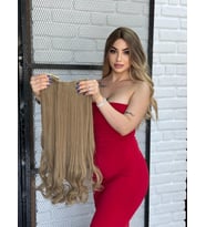 Luxury Maşa Dalgalı Yarımay+2 Yan Çıtçıt KüllüSarı Renk Model