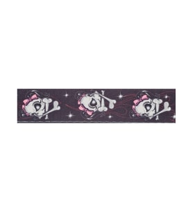 Planet Waves 50LT03 Miss Skull Dokuma Gitar Askısı 5 cm (Orta Seviye) Miss Skull Grafik Tasarımı, 50mm Genişlik ve Sağlam Bağlantı Noktaları