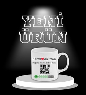 Kişiye Özel Qr Kod Şarkı Hediye Seramik Kupa Bardak