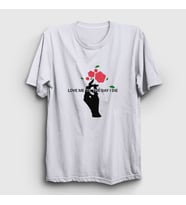 Presmono Unisex Beyaz Rose 5 Seconds Of Summer T-Shirt 386680tt