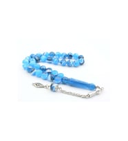 Küre Kesim Hareli Mavi Beyrut Kehribarı Tesbih 10 Mm