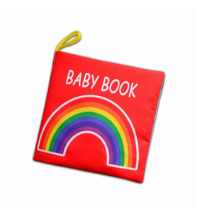 Tox İngilizce Renkli Bebek Kumaş Sessiz Kitap E120 - Bez Kitap , Eğitici Oyuncak , Yumuşak ve Hışırtılı