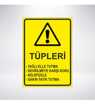 tüpleri yağlı elle tutuma 21x28 Arkası Sticker