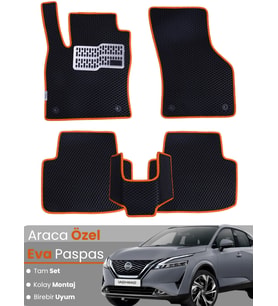 Nissan Qashqai E-Power (2021-2024) Uyumlu EVA Paspas Tam Set–Araca Özel Kesim,Kaymaz,Kolay Montaj