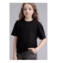Defacto Relax Fıt Siyah Kız Çocuk T-Shirt D9099A8/BK81