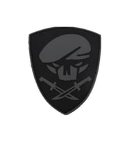 Single Sword Komando Bere-Bıçak Plastik Patch - Peç SİYAH