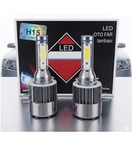 Audı A3 2012-2016 Uyumlu Gündüz Farı H15 Beyaz Led Xenon Far Ampulü 8000 Lümen 2 Adet