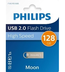 Philips FM12FD160B/00 128GB Moon Klasik Gümüş USB 2.0 Metal Flash Bellek (4767)