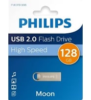 Philips FM12FD160B/00 128GB Moon Klasik Gümüş USB 2.0 Metal Flash Bellek (4767)