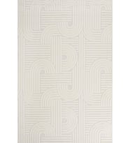 Gri Halı Dijital Baskı Modern Geometrik Desenli 3D Kabartmalı Dokulu Salon ve Koridor Halısı