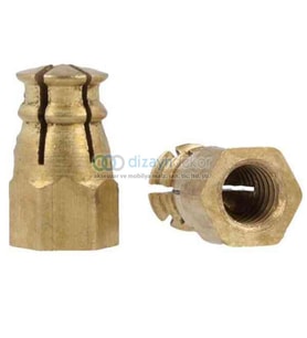 M4 5,5x7,5 Mm. Pirinç Açılan Metal Dübel-20 Adet