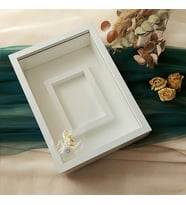 25x35 Cm Beyaz Yatay Fotoğraf Alanlı Model Tasarım Gül Kutusu Anı Çerçevesi! İsimsiz Ledli!(Fotoğraf Hediye)