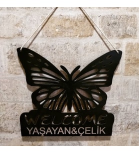 kapı süsü kelebek