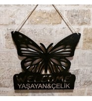 kapı süsü kelebek